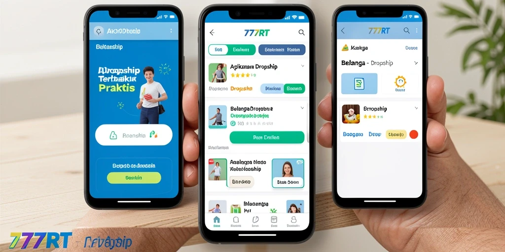 Tampilan antarmuka utama 777RT dengan fungsi Dropship yang mudah digunakan.
