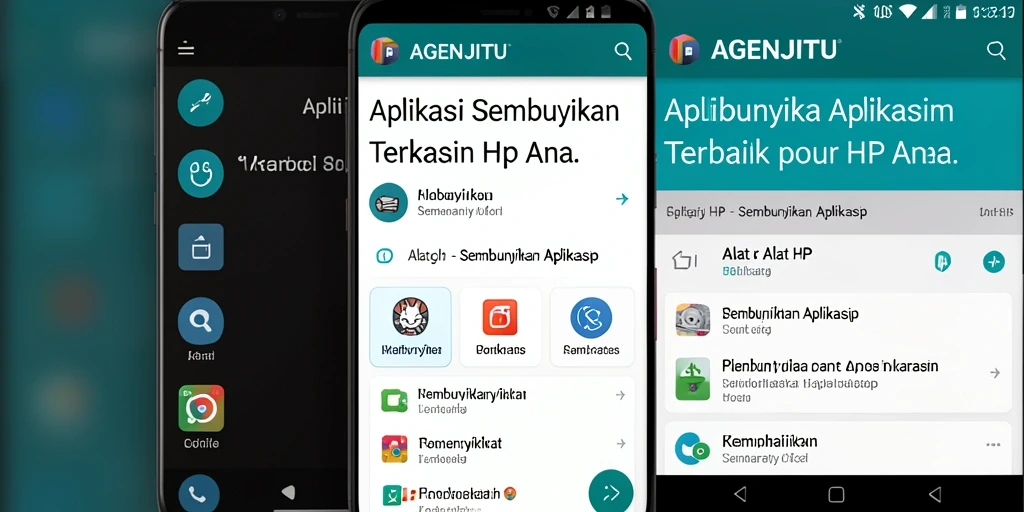 Antarmuka AGENJITU yang user-friendly untuk menyembunyikan aplikasi.