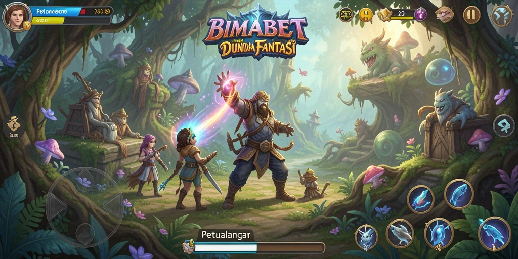 Antarmuka menarik dari BIMABET dengan karakter petualangan yang dinamis.
