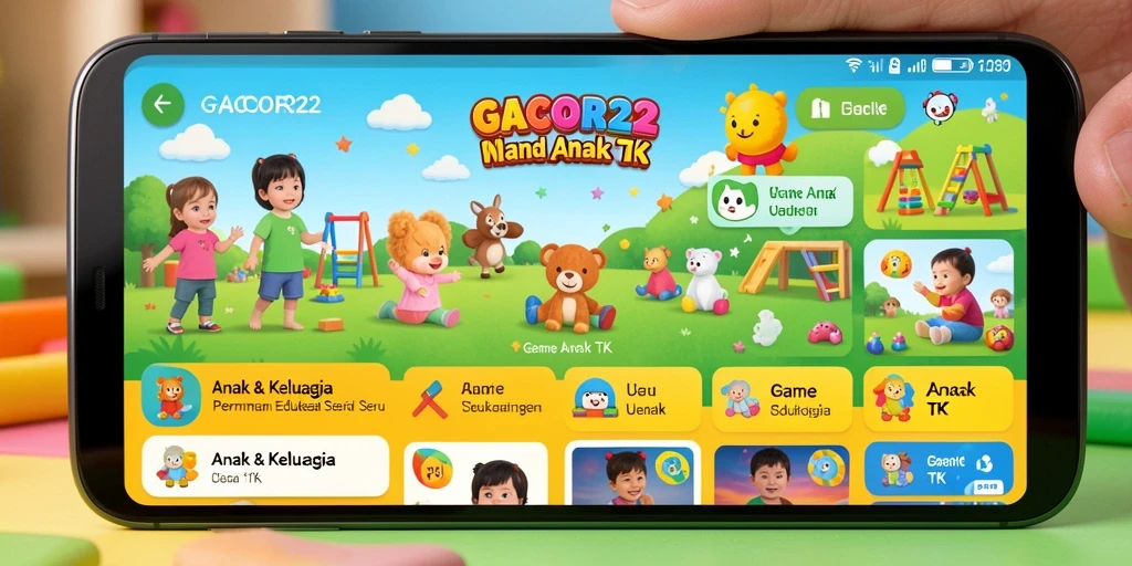 Screenshot antarmuka GACOR22 yang penuh warna dan interaktif.