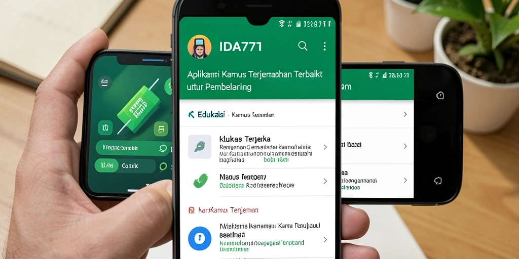 Antarmuka aplikasi IDA777 yang user-friendly dan informatif.
