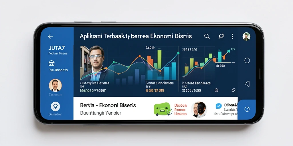 Screenshot utama JUTA7 menampilkan antarmuka aplikasi Ekonomi Bisnis.