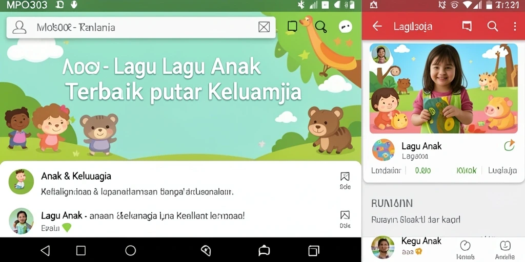 Antarmuka aplikasi MPO303 yang ceria dan menarik untuk anak-anak.