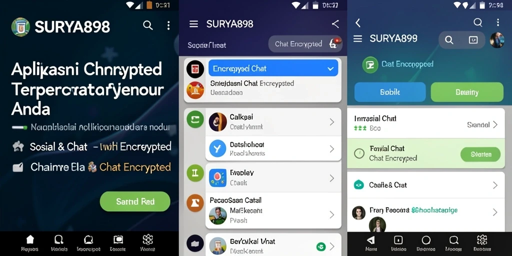 Tampilan antarmuka SURYA898 yang modern dan sederhana.