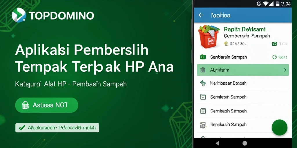 Tampilan antarmuka TOPDOMINO yang sederhana dan efektif dalam membersihkan sampah.